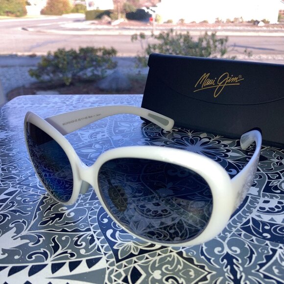 Maui Jim Nahiku MJ 436 05 White Pearl Frame POLARIZED Lens Sunglass Women's New - Picture 3 of 16